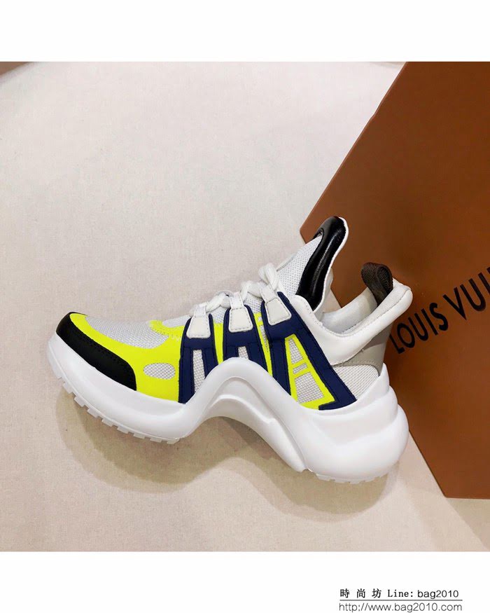 路易威登LV 2019爆款 LV經典Stellar 運動鞋 藍色Monogram牛仔布 高幫女休閒鞋  dsX2431